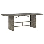 vidaXL Ensemble à manger de jardin et coussins 7 Pièces gris rotin