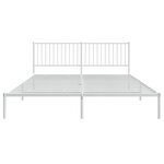 vidaXL Cadre de lit métal sans matelas et tête de lit blanc 180x200 cm