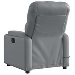 vidaXL Fauteuil de massage inclinable électrique gris similicuir