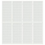 vidaXL Cloison de séparation pliable 4 panneaux 160x170 cm Blanc