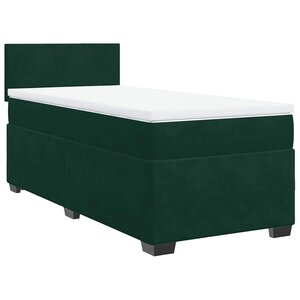 vidaXL Sommier à lattes de lit et matelas Vert foncé 80x200 cm Velours