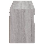 vidaXL Meuble TV mural avec lumières LED sonoma gris 100x30x40 cm
