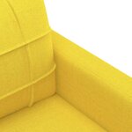 vidaXL Canapé à 2 places Jaune clair 140 cm Tissu