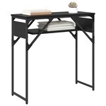 vidaXL TableConsole Chêne noir 75x30x75cm Bois d'ingénierie