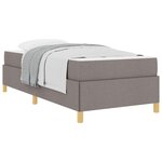 vidaXL Cadre de lit avec matelas Taupe 80 x 200 cm tissu