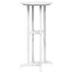 vidaXL Table de bar Blanc 55 x 55 x 107 cm Polyéthylène