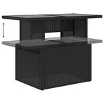 vidaXL Salon de jardin 6 Pièces avec coussins noir résine tressée