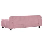 vidaXL Canapé pour enfants rose 90x53x30 cm velours