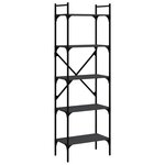 vidaXL Bibliothèque à 5 niveaux noir 56x31 5x174 cm bois d'ingénierie
