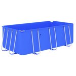 Vidaxl piscine avec cadre en acier 400x207x122 cm bleu