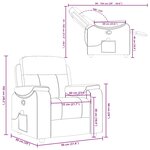 vidaXL Fauteuil de massage inclinable Taupe Tissu