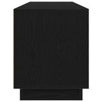 vidaXL Meuble TV avec lumières LED chêne noir 193 5x41x50 cm