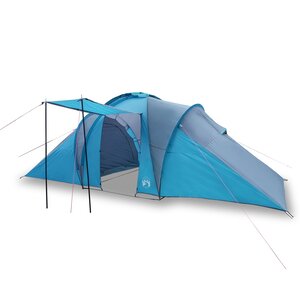 vidaXL Tente familiale à dôme 6 personnes bleu imperméable