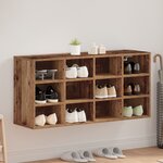 vidaXL Cabinet à chaussures Bois ancien 103x30x51 cm Bois d'ingénierie