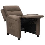 vidaXL Fauteuil inclinable Taupe Tissu
