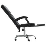 vidaXL Fauteuil inclinable de bureau Noir Similicuir