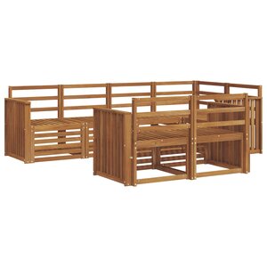 vidaXL Ensemble de canapé d'angle 7 Pièces Naturel