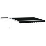 vidaXL Auvent rétractable électrique Noir et Blanc 3 5 x 2 5 m