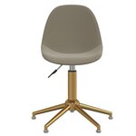 vidaXL Chaises pivotantes à manger lot de 2 Gris clair Velours