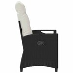 vidaXL Chaise de jardin 2 Pièces Noir et Crème 56 x 60 x 112 cm