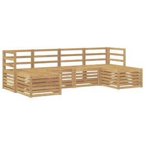 vidaXL Ensemble de canapés d'extérieur 6 pc Blanc Bois d'Acacia Massif