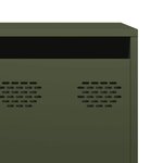vidaXL Meuble TV vert olive 202x39x43 5 cm acier laminé à froid