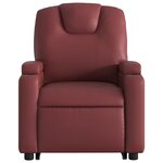 vidaXL Fauteuil inclinable électrique rouge bordeaux similicuir
