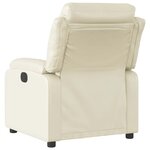 vidaXL Fauteuil inclinable Crème Similicuir