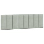 vidaXL Cadre de lit avec tête de lit Gris clair 160x200 cm Velours