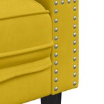 vidaXL Canapé Chesterfield avec traversins 2 places jaune velours