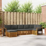 vidaXL Ensemble de canapé d'angle 7 Pièces Naturel et Anthracite