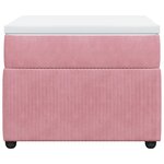 vidaXL Sommier à lattes de lit avec matelas Rose 100x200 cm Velours