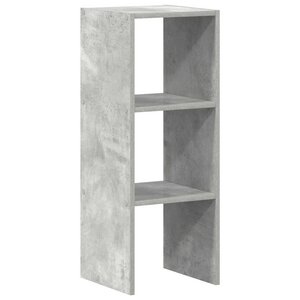 vidaXL Bibliothèque empilable gris béton 30x30x80 cm bois d'ingénierie