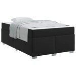 vidaXL Cadre de lit avec matelas Noir 120 x 190 cm tissu