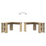 vidaXL Bureau d'angle avec rangement Chêne sonoma 140 x 113.5 x 75 cm
