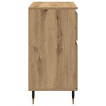 vidaXL Buffet Chêne artisanal 60 x 35 x 70 cm Bois d'ingénierie et fer