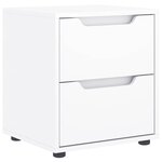 vidaXL Table de chevet VISNES blanc 45x40x50 cm bois d'ingénierie