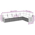 vidaXL Salon de jardin avec coussins 7 Pièces beige résine tressée