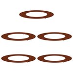 vidaXL adapté pour anneaux d'arbre plats 5 Pièces Marron Ø50 / 80 cm