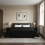 vidaXL Duvet d'été simple Matelassé Noir 220 x 260 cm