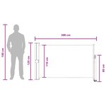 vidaXL Auvent latéral 100  polyester fer acier