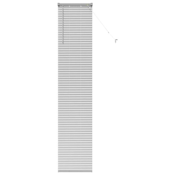 vidaXL Store de Fenêtre avec des rideaux Manuel Argent Aluminium