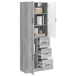 vidaXL Ensemble de Meubles 2 Pièces Sonoma gris Bois d'ingénierie