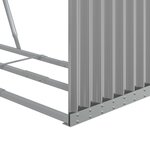 vidaXL Porte-bûches gris clair 120x45x140 cm acier galvanisé