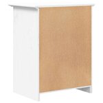 vidaXL Table de chevet BODO blanc 53x38 5x67 cm bois de pin massif