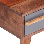 vidaXL Table basse gris 110x50x40 cm bois massif