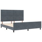 Cadre de lit vidaXL Gris foncé 180x200 cm Velours