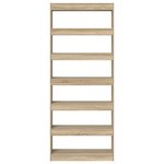 vidaXL Meuble de rangement / Cloison en chêne Sonoma 80x30x198 cm