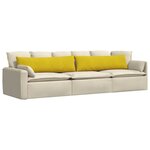 vidaXL Coussins de canapé 2 Pièces Jaune 145 x 40 cm