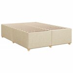 vidaXL Cadre de lit sans matelas crème 140x200 cm tissu